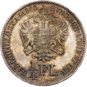 Franz Joseph I., 1/4 Gulden 1860, B, Kremnitz