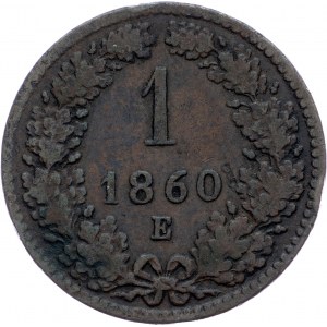 Franz Joseph I., 1 Kreuzer 1860, E, Karlsburg