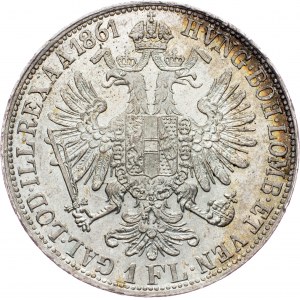 Franz Joseph I., 1 Gulden 1861, E, Karlsburg