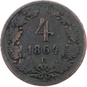 Franz Joseph I., 4 Kreuzer 1864, B, Kremnitz