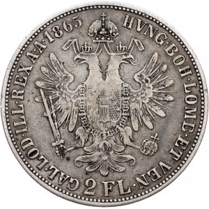 Franz Joseph I., 2 Gulden 1865, A, Vienna