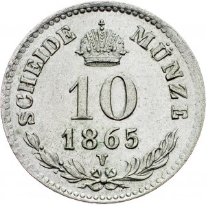 Franz Joseph I., 10 Kreuzer 1865, V, Venice