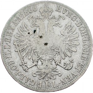 Franz Joseph I., 1 Gulden 1866, E, Karlsburg