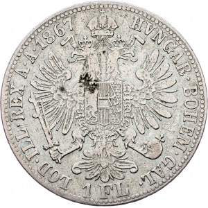 Franz Joseph I., 1 Gulden 1867, B, Kremnitz