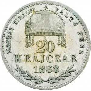 Franz Joseph I., 20 Krajczár 1868, KB, Kremnitz