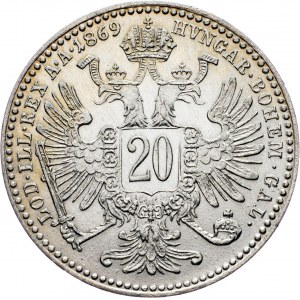 Franz Joseph I., 20 Kreuzer 1869, Vienna