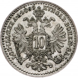 Franz Joseph I., 10 Kreuzer 1869, Vienna