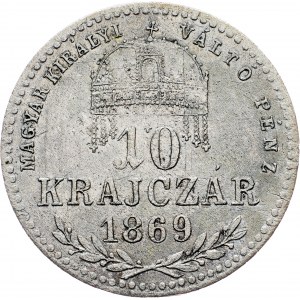 Franz Joseph I., 10 Krajczár 1869, KB, Kremnitz