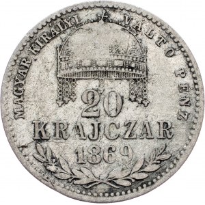 Franz Joseph I., 20 Krajczár 1869, KB, Kremnitz