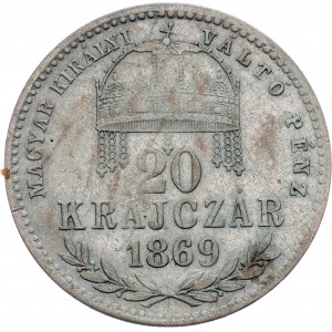 Franz Joseph I., 20 Krajczár 1869, KB, Kremnitz