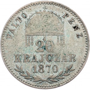 Franz Joseph I., 20 Krajczár 1870, GYF, Karlsburg