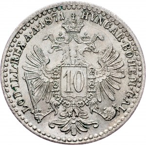 Franz Joseph I., 10 Kreuzer 1871, Vienna