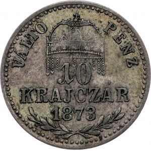 Franz Joseph I., 10 Krajczár 1873, KB, Kremnitz