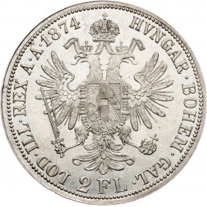 Franz Joseph I., 2 Gulden 1874, Vienna