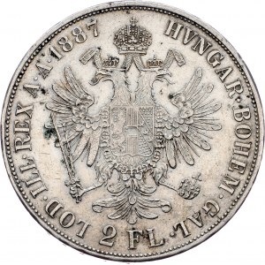 Franz Joseph I., 2 Gulden 1887, Vienna