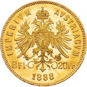 Franz Joseph I., 8 Gulden 1888, Vienna