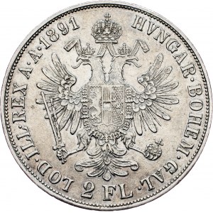 Franz Joseph I., 2 Gulden 1891, Vienna