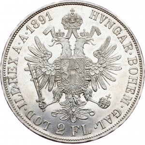 Franz Joseph I., 2 Gulden 1891, Vienna