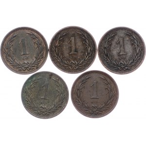 Franz Joseph I., Lot of 5pcs