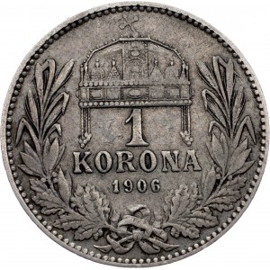 Franz Joseph I., 1 Korona 1906, KB, Kremnitz