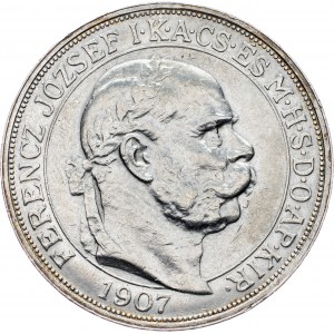 Franz Joseph I., 5 Krone 1907, KB, Kremnitz