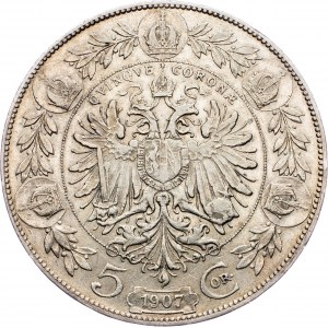 Franz Joseph I., 5 Krone 1907, Vienna