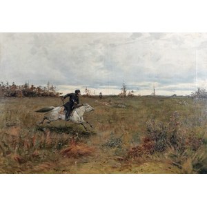 Painter unspecified, 19th century, Hunting a wolf