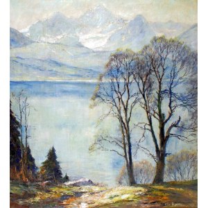 Otto PIPPEL (1878-1960), Widok jeziora Walchensee w Alpach Bawarskich