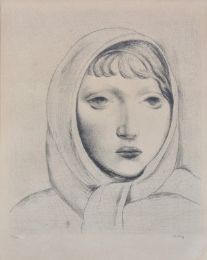 Mojżesz KISLING (1891-1953), Kobieta w chuście, lata 20. XX w.