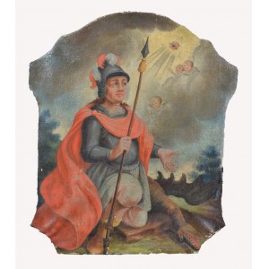 Maler unbestimmt, 18. Jahrhundert, St. Georg im Kampf mit dem Drachen