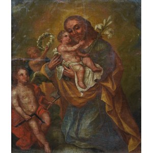 Malarz nieokreślony, XIX w., Święty Józef z Dzieciątkiem