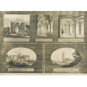 Johann Friedrich FRICK (1774-1850), E. GILLY, Malbork - Ansichten der Burg in 5 Abschnitten