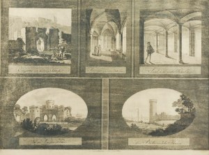 Johann Friedrich FRICK (1774-1850), E. GILLY, Malbork - views of the castle in 5 sections