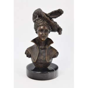 Artist unspecified, Bust of a woman wearing a hat