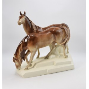 Duxer Porzellanmanufaktur AG - Royal Dux, Pair of Horses