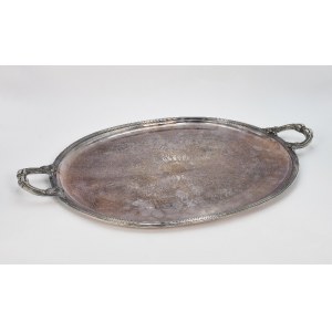 J. FRAGET Silver and Plated Goods Factory (company active 1824-1944), Oval two-ear tray.