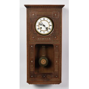 Cabinet clock, wall clock, with decoration with Hutsul motifs