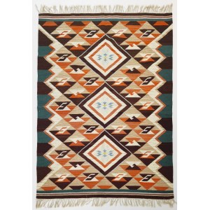 Kilim with geometric pattern