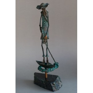 Paul Erasmus, Fisherman (Bronze, height 50.5 cm)