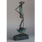 Paul Erasmus, Fisherman (Bronze, height 50.5 cm)