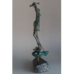 Paul Erazmus, Fischer (Bronze, Höhe 50,5 cm)