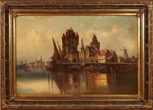 Karl Kaufmann, In the harbor, 1880/1890.