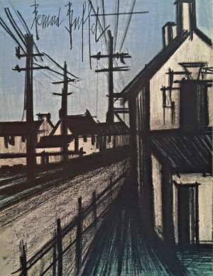 Bernard Buffet (1928-1999), The village road, 1967