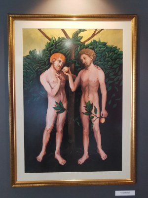 Joanna Niedbałowska, Hommage à Cranach (dwóch Adamów), 2022