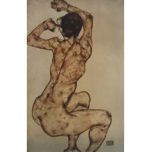 Egon Schiele (1890-1918), Nude - back