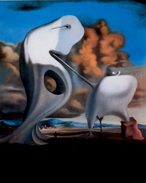 Salvador Dali (1904-1989), Architektoniczny Anioł Pański Milleta, 1981