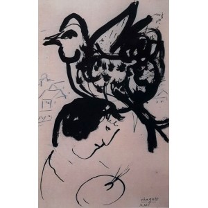 Marc Chagall (1887-1985), Maler und Hahn