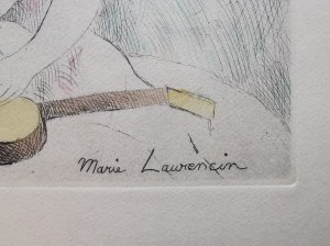 Marie Laurencin (1883-1956), Dziewczyna z gitarą, 1946