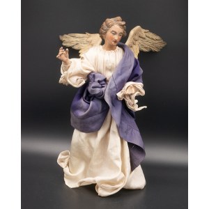 Author unknown, Wooden carving, angel in robes, 18th/19th century.