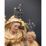 Autor nieznany, Drewniana rzeźba, Matka Anna z Maryją na ręku XIX w.